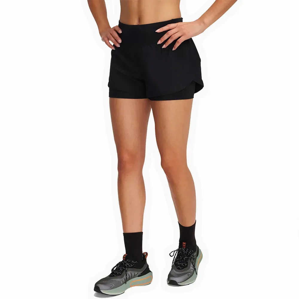 Pantaloni Corti Launch Pro 2-in-1 Black / Reflective XS - Under armour - FashionsVida