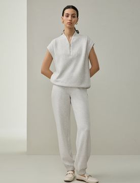 Donna SILKAIRY™ Maglia Seta Oversize con Zip XS