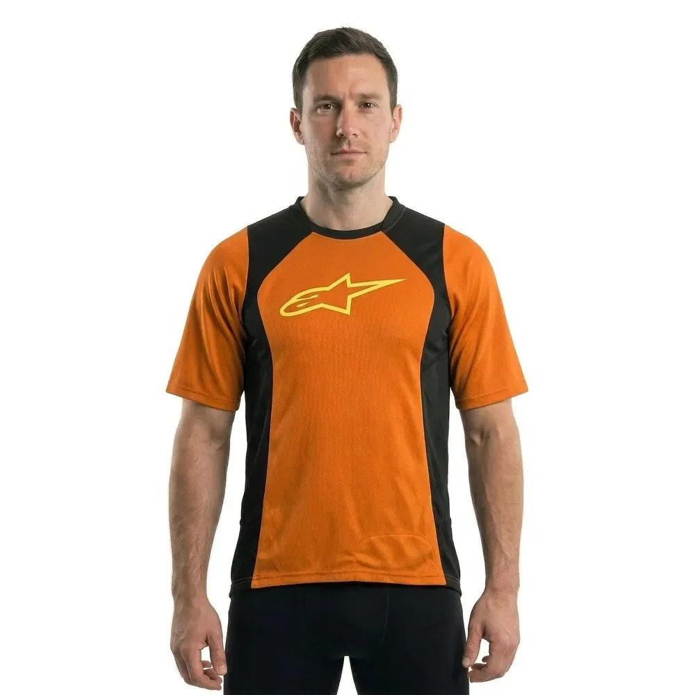 Bicycle Maglia Da Enduro A Maniche Corte Drop 2 Orange / Yellow - Alpinestars - FashionsVida