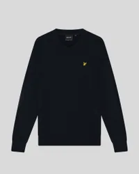 Men's Cotton Merino V Neck Jumper Dark Navy