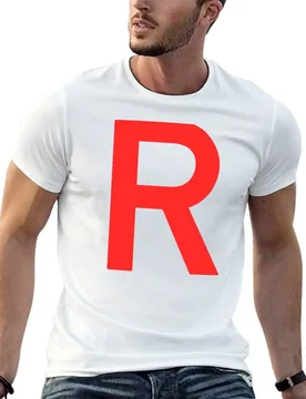 Rocket R Cosplay Halloween Costume Comic Con Red R Black or White T-Shirt man t shirt cotton t shirts cotton 100% T-Shirt - Aliexpress - FashionsVida