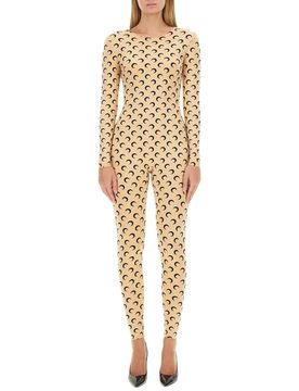 Moon Printed Jersey Jumpsuit