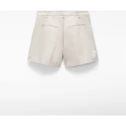 Bermudas de mujer de tiro alto con pliegues