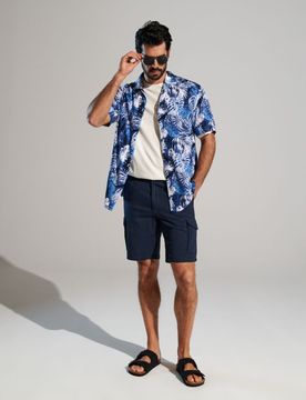 Pantaloncini cargo - indaco