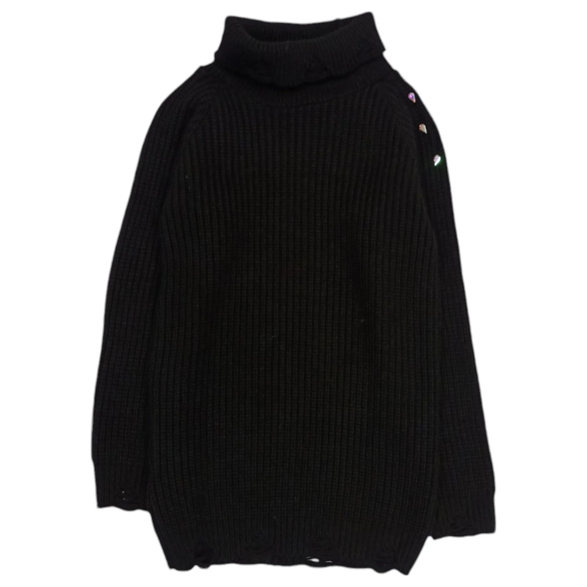Vestito Nero Sfrangiato NAAB301 - NAIDA - FashionsVida