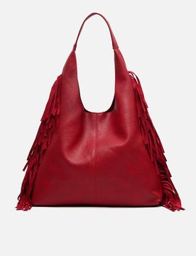 Frinpo bolso hobo con neceser extraíble y detalle flecos