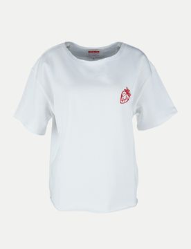 The Shirt Project T-Shirt Erdbeeren Weiß L