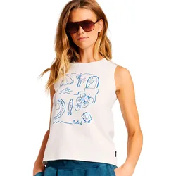 T-shirt Sans Manches Another Seashell Off White L