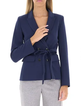 Blazer con cintura BLU NAVY 44 - EMME MARELLA - FashionsVida