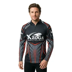 Mf Sport Zip Long Sleeve T-shirt Red / White / Black XL Men