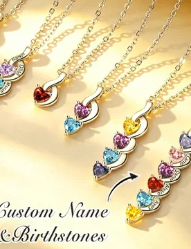 Collar personalizado con forma de corazón y piedra de nacimiento, un regalo del Día de la Madre, un regalo para ella, joyería para mujeres, joyerí - Shein - FashionsVida