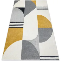 Teppiche Teppich Fusion 1327 Weiß / Dunkelgrau / 80x150 Cm 80x150 Cm