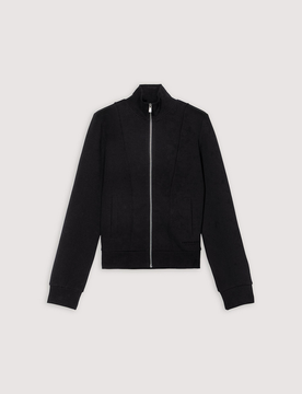 TRUSSARDI felpa con zip donna nero