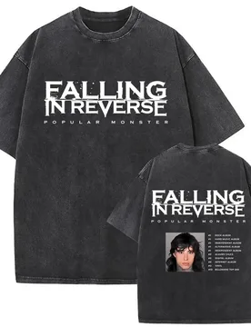 Washed Vintage Falling in Reverse Popular Monster T Shirt Ronnie Radke Mugshot T-shirts Men Women Rock Metal Oversized T-shirt - Aliexpress - FashionsVida