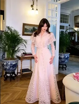 Sexy Pink Wrap Cape Prom Dress V Neck Full Sleeves Lace Up Back Long Party Gown Formal Wedding Guest Birthday Evening Robe - Aliexpress - FashionsVida