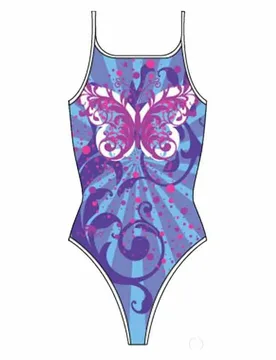 Butterfly Stars Swimsuit Lila 7-8 Years Girls - TURBO - FashionsVida