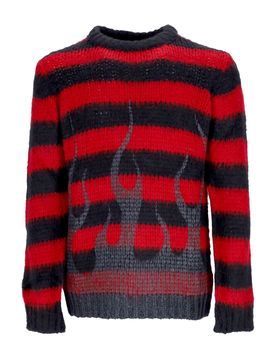 Maglione Uomo Black Flames Jumper Red