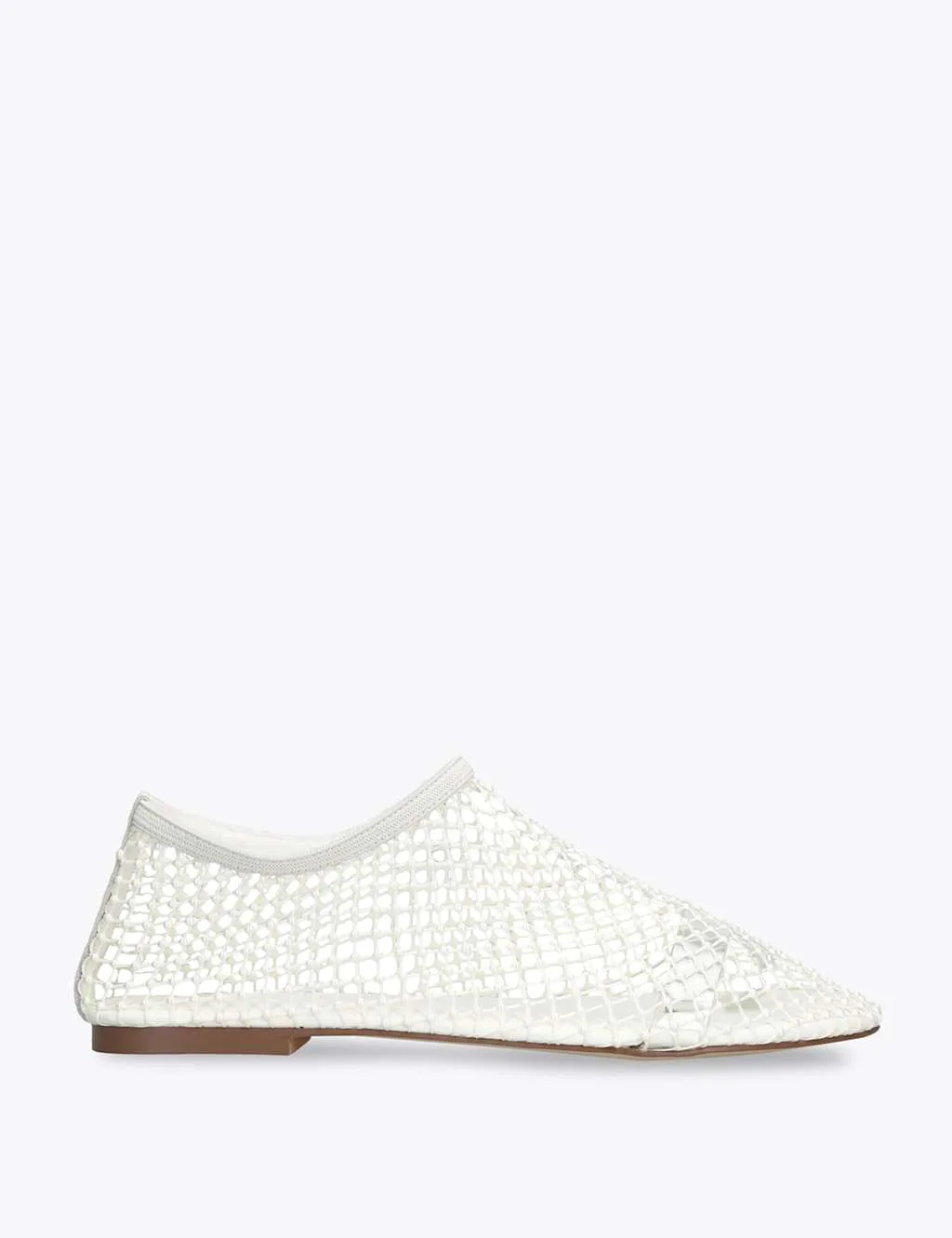 Pearl Mesh Flat Pumps White female - Steve madden - FashionsVida