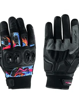 Guanti Moto A-Pro In Pelle e Tessuto Fender Blu taglia 2XL - American-pro - FashionsVida