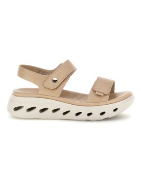 Sandali beige con strappi in velcro suola comfort G88382 36