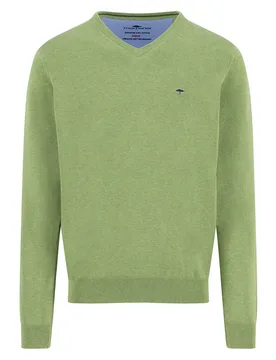 Pull à Col En V 1613211 Avocado S - Fynch Hatton - FashionsVida