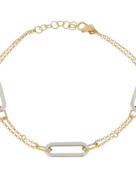 Bracciale Donna Oro Giallo Bianco GL101272