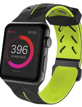 Sangle Action Band Apple Watch Black / Yellow 38/40 mm unisex