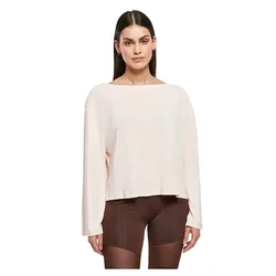 Maglietta A Maniche Lunghe Short Modal Bateau Necklinie Pink S
