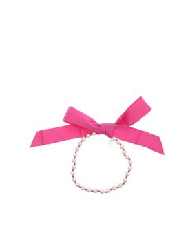 Collana con perle e nastro