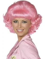 Grease Perücke Damen rosa - female