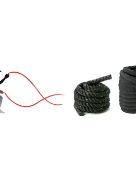 Battle Rope - Noir - unisex - Size: 9 m x 26 mm