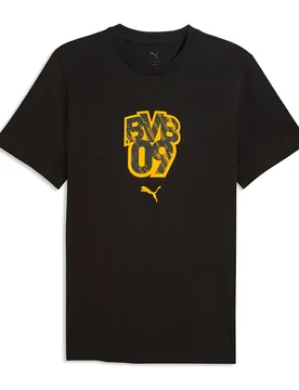 T-shirt à Manches Courtes Bvb Borussia Dortmund Ftblculture Black / Faster Yellow M - Puma - FashionsVida