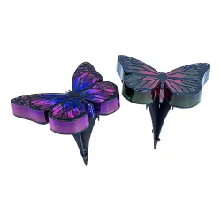 Solar-LED-Bodenleuchten „Schmetterling“, 2 Stück mehrfarbig