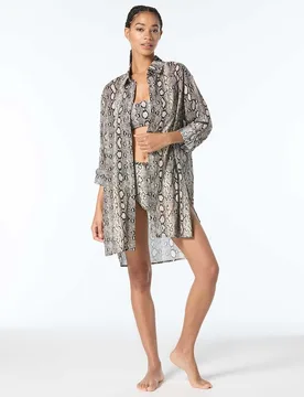 Camisola estampado piton en voile de algodón 100% - MICHAEL Michael Kors - FashionsVida