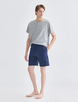 Pantalón corto de punto de algodón liso - Hackett - FashionsVida