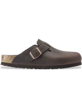 Para mujer. 860131 Zuecos de Piel Boston (Ajuste Regular) (40), Plano, Ninguno, Casual