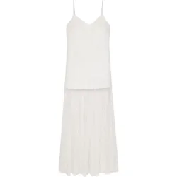 Vestido largo ajustado de tafetán con encaje estampado
