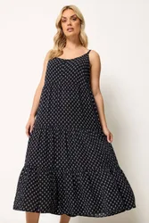 Tiered Maxi Dress - Black - Size: 22-24
