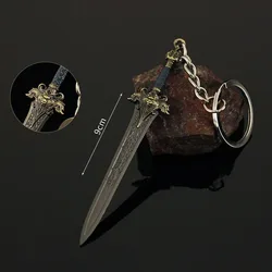 Cm Mini Weapon sword Model Keychain Model Jewelry Weapon Metal Pendant Key Chain Chaveiro Bag Car Key Holders Gift For Kids Men