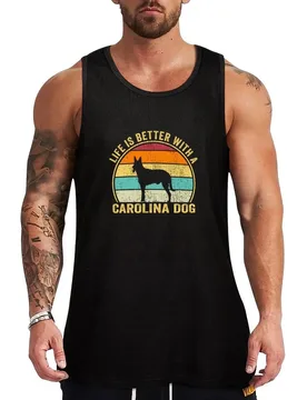 Life is Better with a Carolina dog Shirt, Cool Carolina dog Dad Mom Dog Father, Carolina owner Christmas birthday gift Tank Top - Aliexpress - FashionsVida