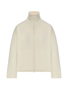 Women's Full-Zip Cardigan with Embroidered Logo and Front Pockets