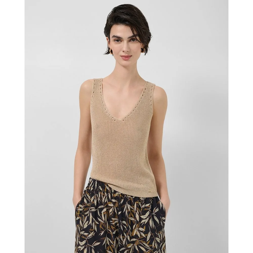 Top de mujer de sisas punto calado con lúrex - Roberto Verino - FashionsVida