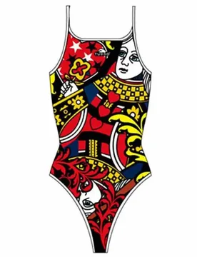Big Queen Thin Strap Swimsuit Multicolor 7-8 Years Girls - TURBO - FashionsVida