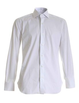 Camicia bianca con collo alla francese