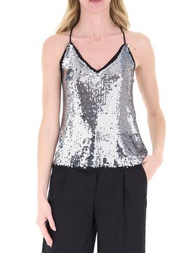Top con paillettes ARGENTO M