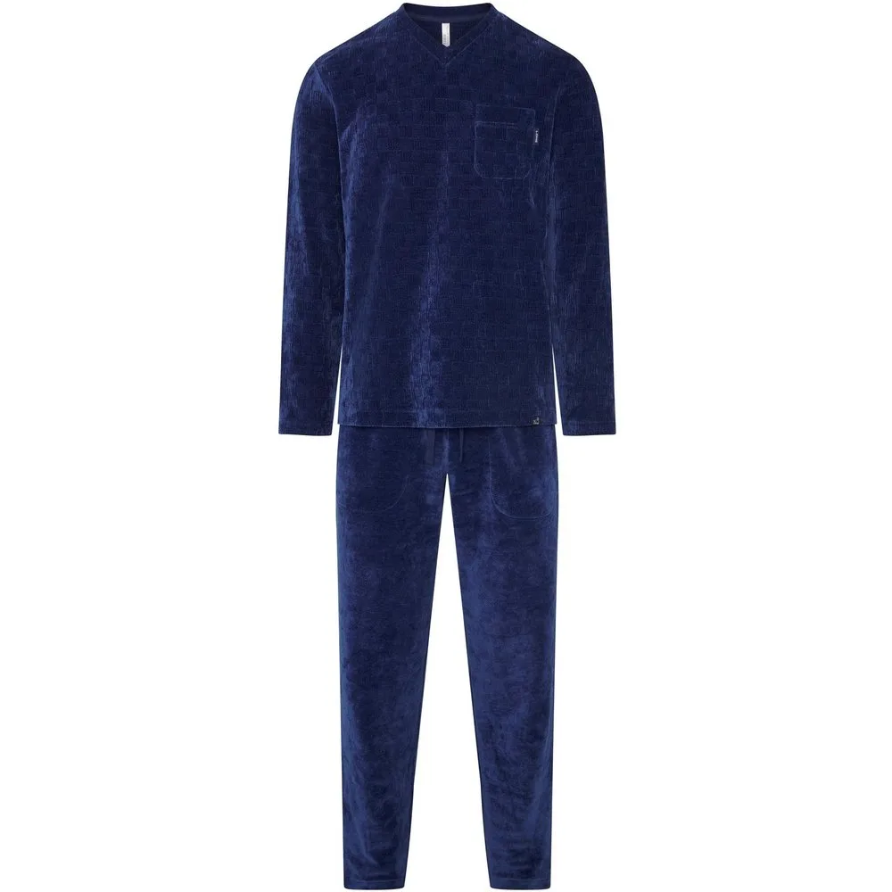 Pijama de hombre terciopelo cuadritos - Lohe - FashionsVida