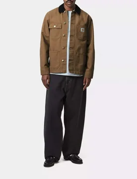 Giacca Michigan Coat cammello in puro cotone con colletto in velluto - Carhartt - FashionsVida