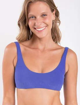 Top de bikini deportivo liso con relleno - Río de Sol - FashionsVida