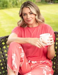 Modal Rich Jersey Pyjama Top Pink female