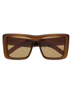 Square Sunglasses with Engraved Temples and Nylon Lenses